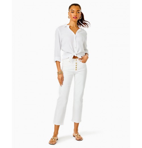 Geanie Button Down Top Geanie Button Down Top